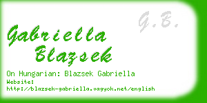 gabriella blazsek business card